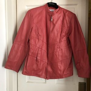 Pamela McCoy Pink Leather Jacket